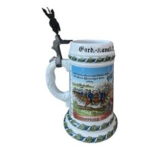 Dr. Merkle Atelier German Beer Stein Regiment Reproduction Hand Painted Germany